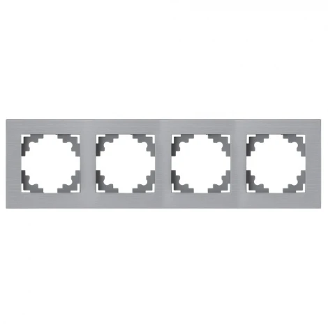 Рамка на 4 поста (серебро) Stekker Катрин 50023