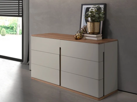 Комод 7168/MC2320DR из серого лака и орехового дерева Angel Cerda 194232