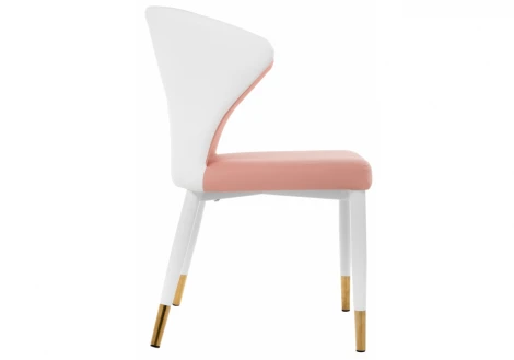 Обеденный стул на металлокаркасе Woodville Darcy white / pink 11779