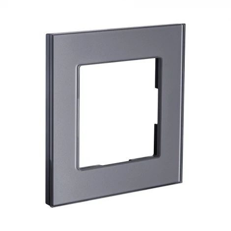 Рамка 1-постовая стекло серый Kollinger Asthetik AS1GY