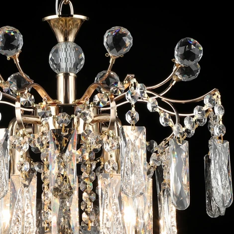 Подвесная люстра хрустальная Reluce 02584-0.4-04 FGD (220V, на цепи)