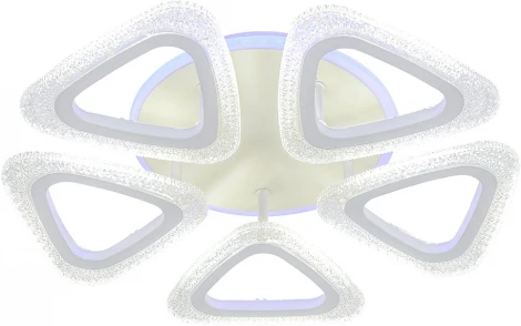 Потолочная люстра светодиодная Escada Candy 10300/5LED BL 50Вт, с ПДУ, металл/акрил, белый/прозрачный