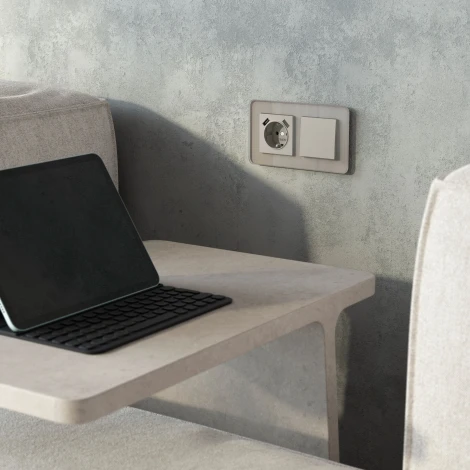 Накладка для розетки USB (дымчатый) Werkel W1279504