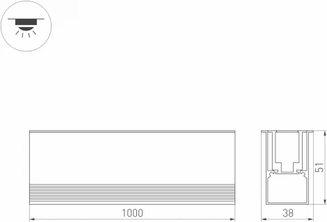 Светильник линейный ART-LUMILINE-3351-1000-24W Warm3000 (SL, 120 deg, 24V) (Arlight, IP67 Металл) 027994(1)