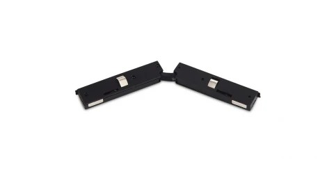 Токопроводящий соединитель для шинопроводов Slim Line Mini, DC 24В длина провода 10 мм, черный Donolux Slim Line Mini Connector 90 DLSM B