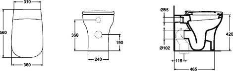 Унитаз приставной Ideal Standard Active T316701