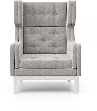 Кресло Arsko Айверс Хай Беленый дуб рогожка серая