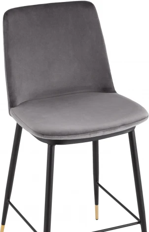 Стул полубарный Stool Group Мелисса велюр темно-серый УТ000035752