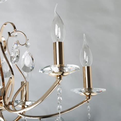 Подвесная люстра De City Свеча 683014606 (220V, хрусталь, подвески, на цепи, подсвечник, свеча)