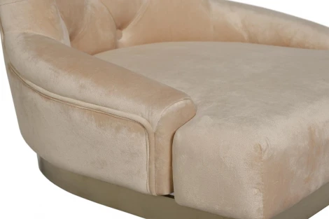 Обеденный стул Garda Decor 76AR-6210GOLD-BG (Золото/Бежевый)