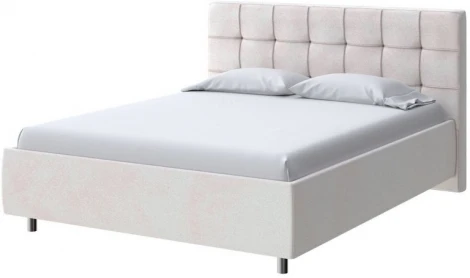 PROxSON Кровать Nety без основания (Ткань: Велюр Teddy Жемчужный) 140x190