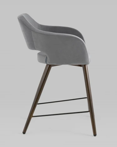 Стул полубарный Stool Group Саймон велюр тёмно-серый УТ000025168