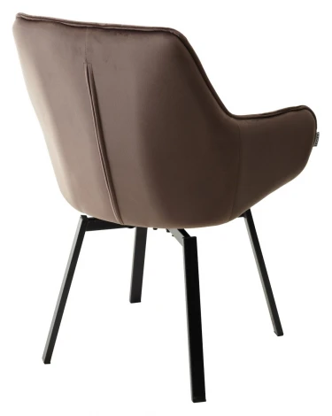 Стул M-City MAVERICK BLUVEL-38 LATTE/ черный каркас, поворот.360 град.