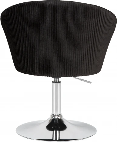 Кресло дизайнерское DOBRIN EDISON (черный велюр (1922-21)) 8600-LM 8600-LM, цвет сиденья черный (1922-21), основания хром