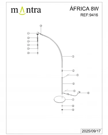 Торшер Mantra Africa 9416