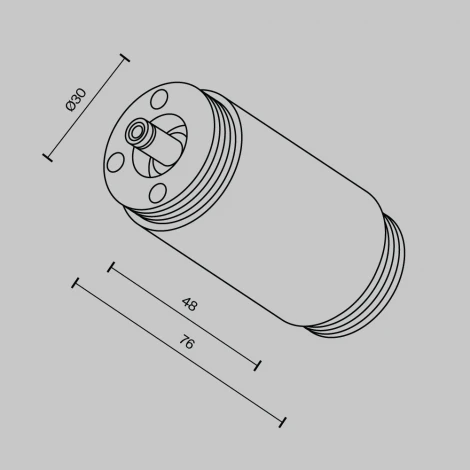 Прямой коннектор для системы Shelf без ввода питания Maytoni Accessories for system Shelf CA013IC-B (24V)