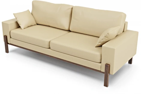 Диван Arsko прямой Хангель экокожа молочная