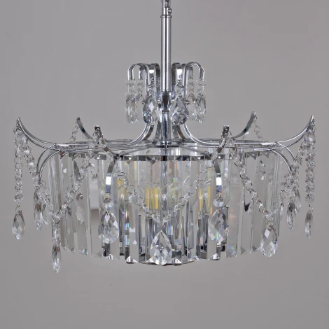 Подвесная люстра хрустальная Reluce 51159-0.4-08 CR (220V, на цепи)