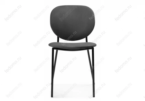 Стул Woodville на металлокаркасе Саранда графитовый / черный глянец 494363