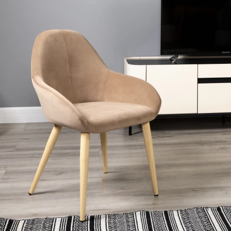 Кресло Kent Diag beige/нат.дуб R-Home арт.410119131h_Diagbeige_н.дуб