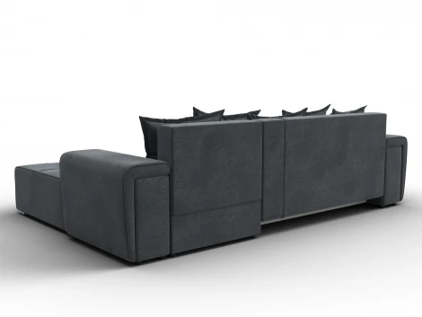 Диван угловой Лига-121 правый угол (ДСП,Брус,Велюр/Светло-серый) Лига Диванов 137355