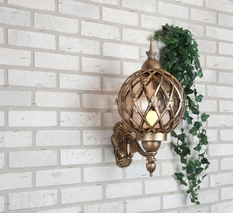 Настенный фонарь уличный Elektrostandard Sirius U черное золото (220V, IP44)