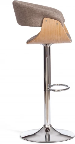 Барный стул VIMTA (mod.4021S) Tetchair (Металл,Дерево,Ткань/Бежевый,Хром) арт.21829