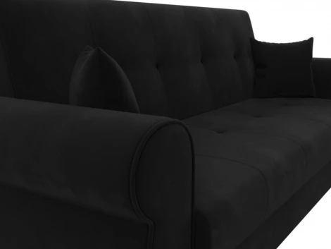 Диван-книжка Лига-019 (Черный/Микровельвет) Лига Диванов арт.118365