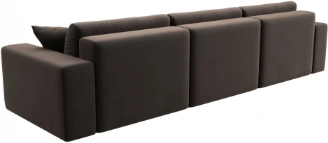 Диван прямой Лига-036 НПБ Классик Лонг (Коричневый/Велюр) Лига Диванов арт.121326