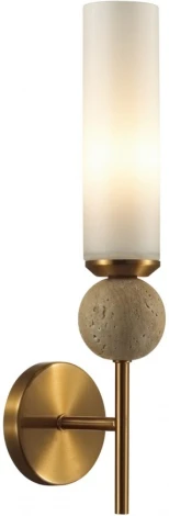 Бра Odeon Light Lolla 6625/1W под латунь/металл/стекло/камень E14 1*E14 40W 220V (шар)