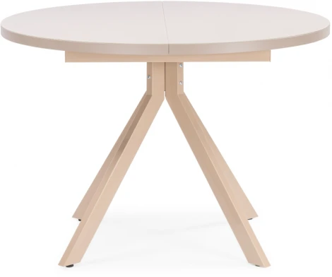 Стол стеклянный Веллор 100(135)х100х78 капучино 502175 Woodville