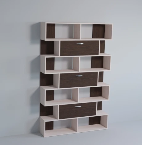 Стеллаж Удобный УС-4 светлый/темный, МАМА