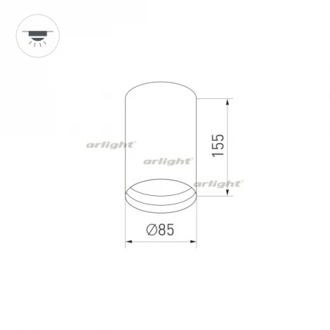 Накладной светильник LED накладной SP-POLO-R85-1-15W Day White 40deg (White, White Ring) (Arlight, IP20 Металл, 3 года) 022937