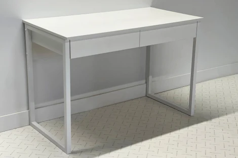 Стол Юниор Mebelson (ЛДСП,Металл/Светлое дерево,Белый) арт.SMU-01.2745