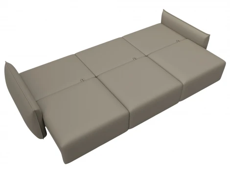 Диван прямой Лига-051 НПБ Лонг (ЛДСП,Брус,Фанера/Пластик/Экокожа/Бежевый) Лига Диванов 129882