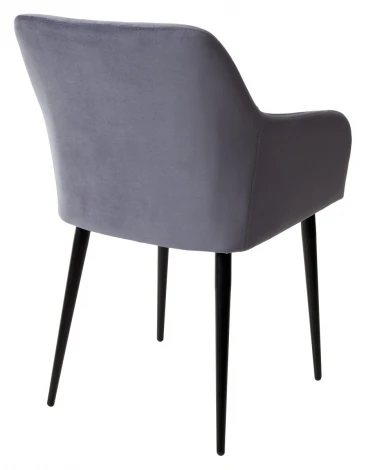Стул BRANDY-X СЕРЫЙ #27, велюр / черный каркас