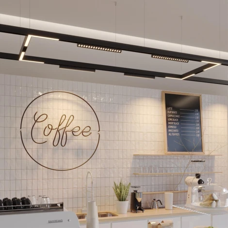 Трековый светильник трехфазный светодиодный Novotech Vector 359948 черный с переключ. цв. темпер. IP20 LED 3000К\4000К\6000К 18W 90-240V