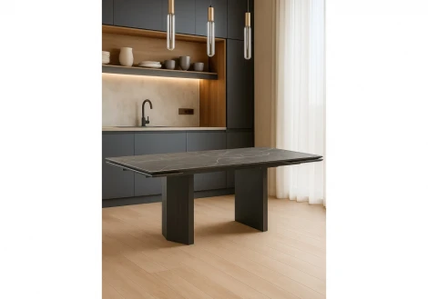 Кухонный стол Woodville Монерон 180x90 nero marquina / черный