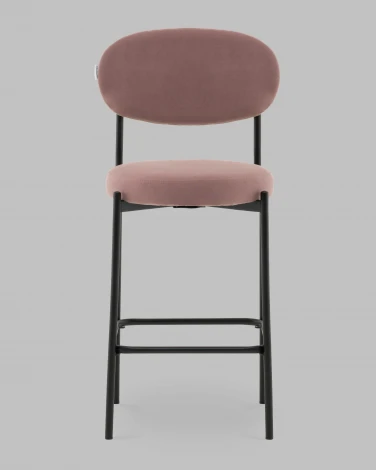 Стул Полубарный Бриф DD велюр пыльно-розовый Stool Group арт.УТ000041514