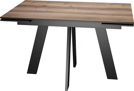 Стол обеденный WINGS Дуб делано/Черный, Черный арт.00-00075224