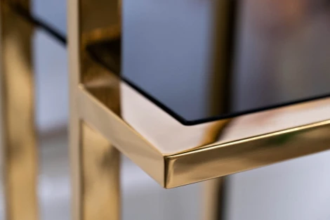 Стеллаж Garda Decor 46AS-SH1537-GOLD (Золото/Золото,Черный)