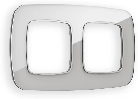 Рамка Ambrella Volt OMEGA Radian (Серебро Стекло органическое) 2-ая OF320402