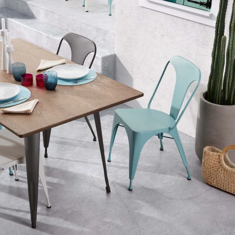 Обеденный стул La Forma (ex Julia Grup) Malira (Графит,Черный/ Металл,Сталь)