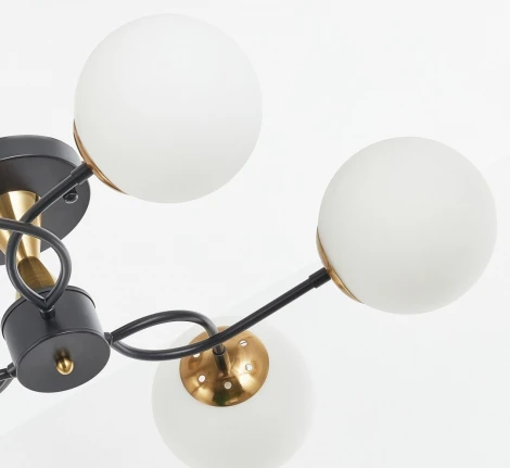Потолочная люстра на штанге Arte Milano Neapolis-76808 276808/6 BK/GD (220V, шар)