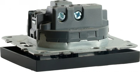 Переключатель одноклавишный (черный) Stekker Эмили 49841