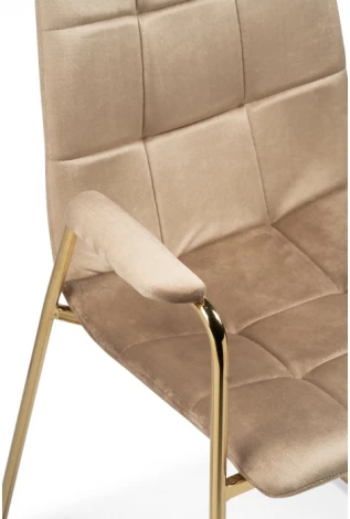 Стул Woodville на металлокаркасе Lana beige / gold 15545