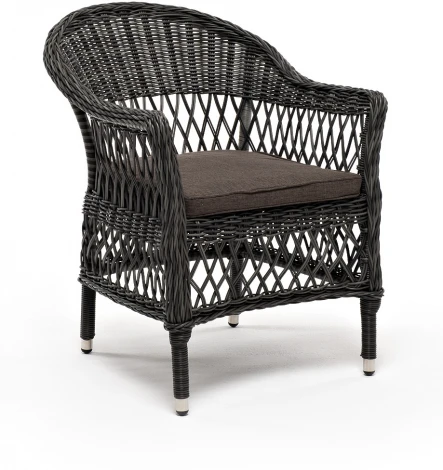 "Сицилия" плетеный стул из искусственного ротанга, цвет графит 4SIS арт.УТ-00006466