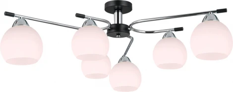 Потолочная люстра на штанге ILLUMICO IL0638-6CSQ-24 CR BK LIBRA (220V)