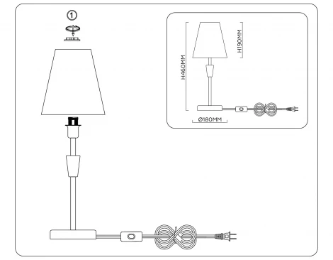 Настольная лампа Ambrella High Light LH75057