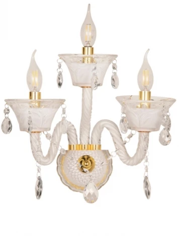 Бра Lumina Deco LDW 7028-3 WT подсвечник с подвесками